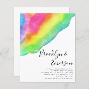 Budget Rainbow Gay Wedding Einladung