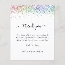 Budget Rainbow Glitzer Foto Hochzeit Vielen Dank