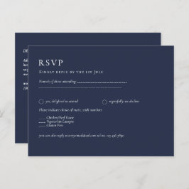 BUDGET RAVP Navy Blue Monochrome WEDD Postkarte