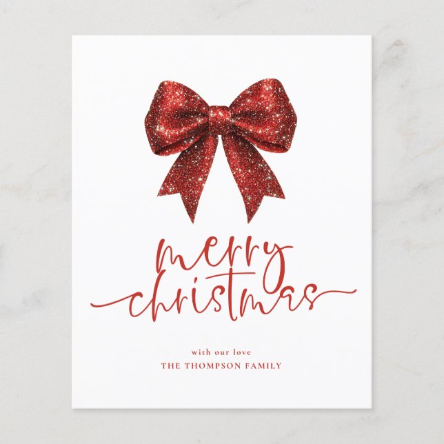 Budget Red Bow 2026 Kalender Frohe Weihnachten (Vorderseite)