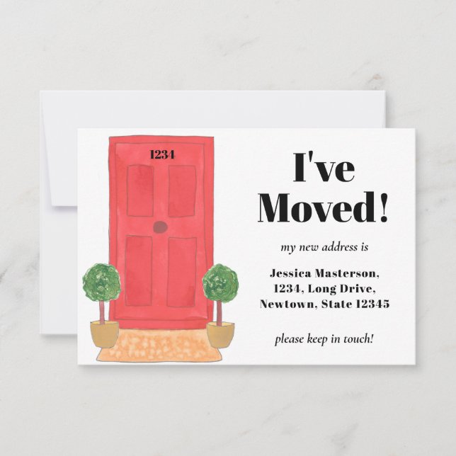 Budget Red Door Ich habe Mini Announcement Card ve (Vorderseite)