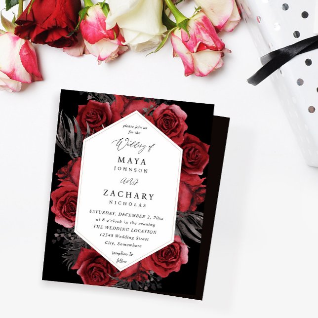 Budget Red Floral & Black Wedding - Black (Von Creator hochgeladen)