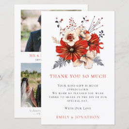 BUDGET Red Florals Wedding 3 Foto Zitat Danke