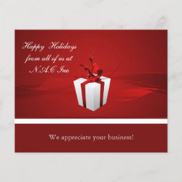 Budget Red Gift Business Holiday Card
