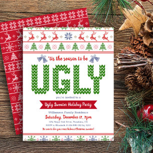 Budget Red Green Ugly Sweater Holiday Party Einlad