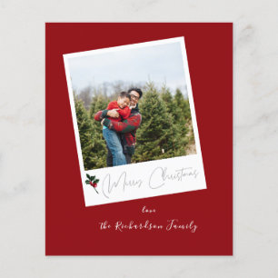 Budget Red Instant Foto Frohe Weihnachten Flyer