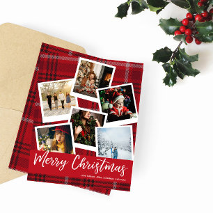 Budget Red Kariert Instant Multi Foto Weihnachten