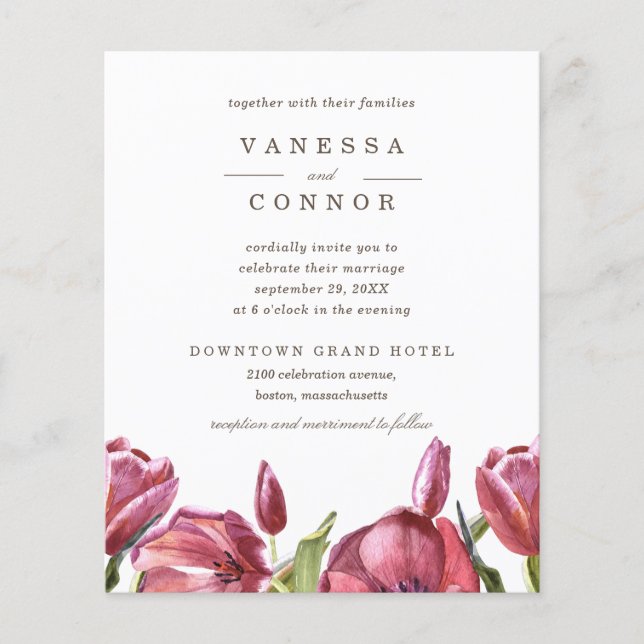 BUDGET Red Poppies Elegant Boho Floral Wedding (Vorderseite)