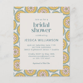 Budget Retro Boho Floral Pastel Brautparty