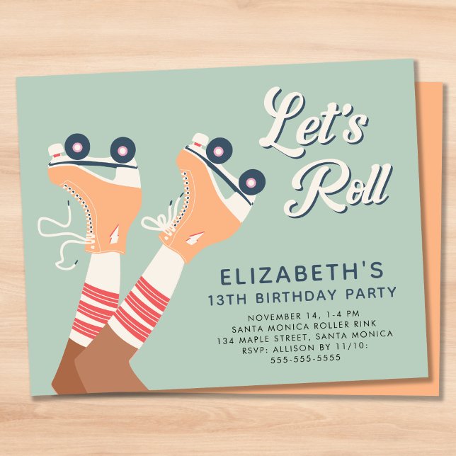 Budget Retro Girls Roller Skaten Birthday Party (Von Creator hochgeladen)