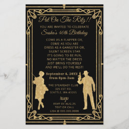 Budget Roaring 20 flapper Girl Gangster Einladung