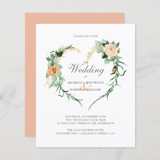 BUDGET Romantische Blumenzeremonie (Vorne/Hinten)