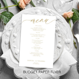 Budget Romantische elegante goldene Schrift Hochze Flyer