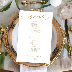 Budget romantische goldene Typografie Hochzeitsmen