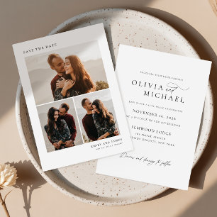 Budget Romantische Schrift Boho Hochzeitsfoto-Einl