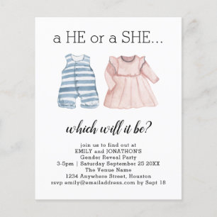 Budget Romper Kleid He she Gender Offenlegung Einl