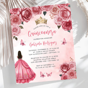 Budget-Rosa-Blumen-Aquarell-Rosen-Quinceañera