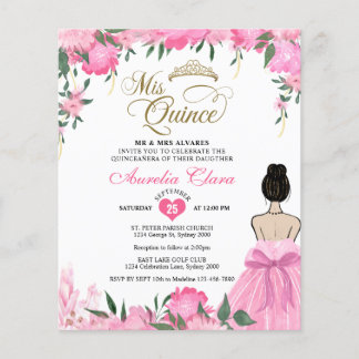 BUDGET Rosa BlumenPrinzessin Mis Quince Quinceañer