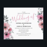 Budget Rosa Blumenzwiebeleinladungen<br><div class="desc">Erleben Sie Ihren Hochzeitstag mit den eleganten,  rosa blumengeschmückten Einladungen. Mit klassisch weißem Hintergrund,  einer Reihe rosa Blume und einer stilvollen Hochzeitsvorlage,  die einfach zu anpassen ist.</div>