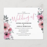 Budget Rosa Blumenzwiebeleinladungen<br><div class="desc">Erleben Sie Ihren Hochzeitstag mit den eleganten,  rosa blumengeschmückten Einladungen. Mit klassisch weißem Hintergrund,  einer Reihe rosa Blume und einer stilvollen Hochzeitsvorlage,  die einfach zu anpassen ist.</div>