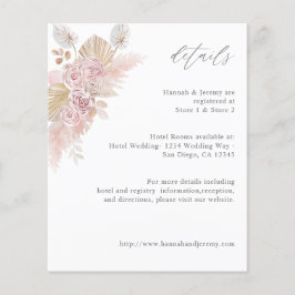 Budget Rosa Boho Blumendetails Flyer