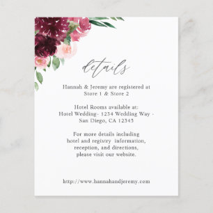 Budget Rosa & Burgund Floral 7 Details Flyer