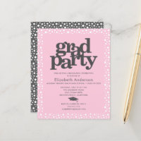 Budget Rosa Grau Mütze fett Mädchen Party einladen