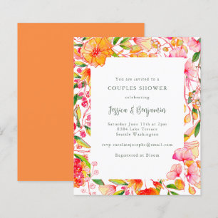 Budget Rosa Orangefarbene Paare Dusche einladen