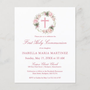 Budget Rosa Rose Floral Erste Heilige Kommune