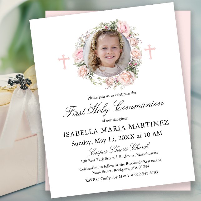 Budget Rosa Rose Foto Floral Erste Heilige Kommune (Von Creator hochgeladen)