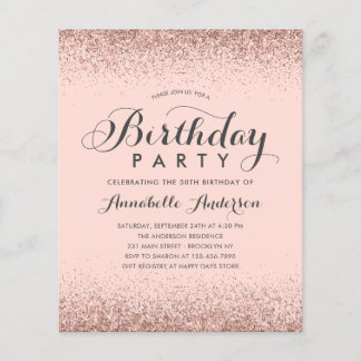 Budget Rosa Rose Gold Glitzer jedes Lebensalter