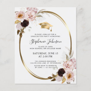 Budget Rosa Rosen Gold Metallische Abschlussfeier-