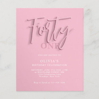 BUDGET Rosa Skript 40. Erwachsene Geburtstag