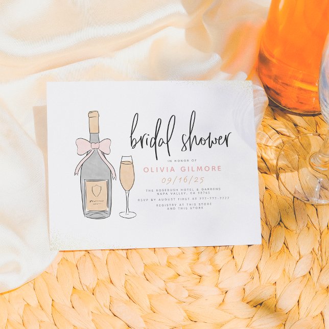 Budget Rosa und Gold Champagner Bubbly Brautparty (Von Creator hochgeladen)