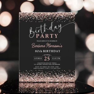 Budget Rose Gold Black jedes Alter 90. Geburtstag