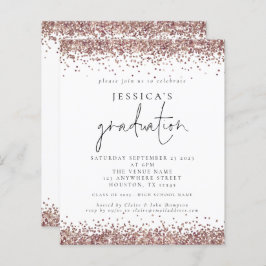 Budget Rose Gold Glitzer 2024 Abschluss