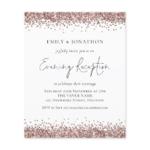 BUDGET Rose Gold Glitzer Abend Empfang laden ein