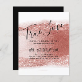 Budget Rose Gold Glitzer Foil Look Hochzeit