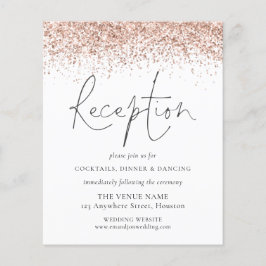 Budget Rose Gold Glitzer Hochzeitsempfang Encl