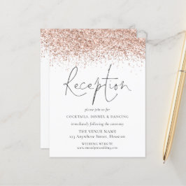 Budget Rose Gold Glitzer Hochzeitsempfang Encl