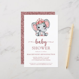 Budget Rose Gold Glitzer Niedlich Elephant Baby Gi