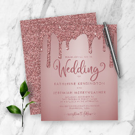BUDGET Rose Gold Glitzer Sparkle Wedding