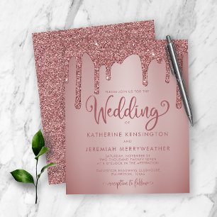 BUDGET Rose Gold Glitzer Sparkle Wedding