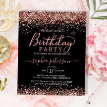 Budget Rose Gold jedes Alters Black Birthday Einla
