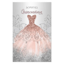 Budget Rose Gold Sparkle Kleid Quinceañera Einladu