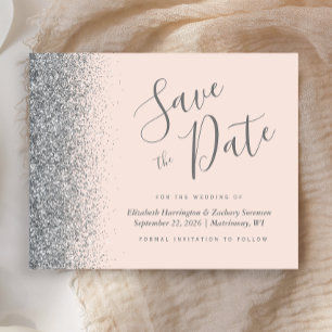 Budget Rosé Silber Hochzeit Save the Date