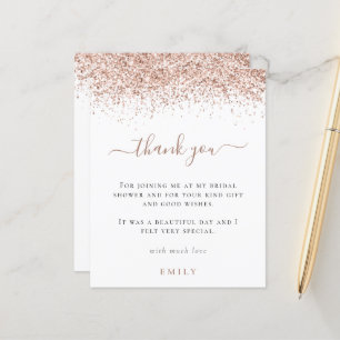 Budget Roségold Glitter Brautschauer Danke schön