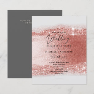 Budget Roségold Glitter Folie Look Hochzeit