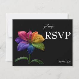 🌈 Budget RSVP Technicolor Liebe Karte