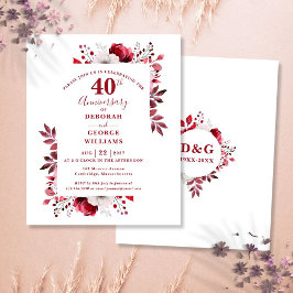 Budget Ruby 40. Hochzeitstag Einladung